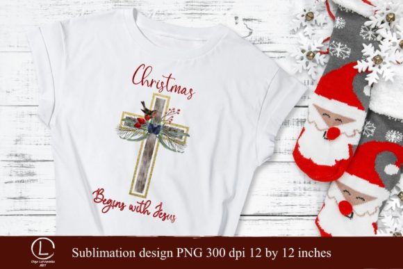 Christian Christmas Sublimation PNG: Graphics & Illustrations