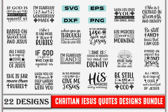 Christian Jesus Quotes Designs Bundle Review