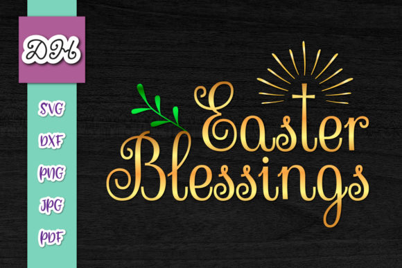 Easter Blessings Christian Cross Print Review