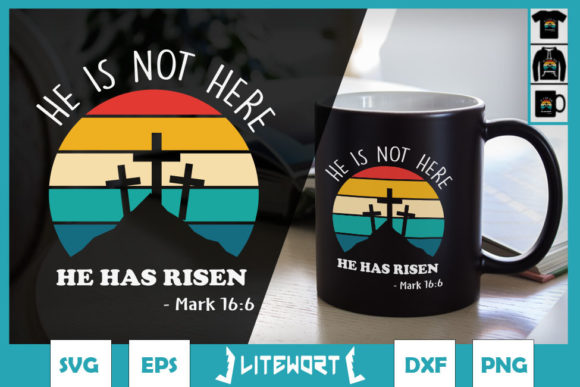 He Has Risen Jesus Christ Cross Vintage Review