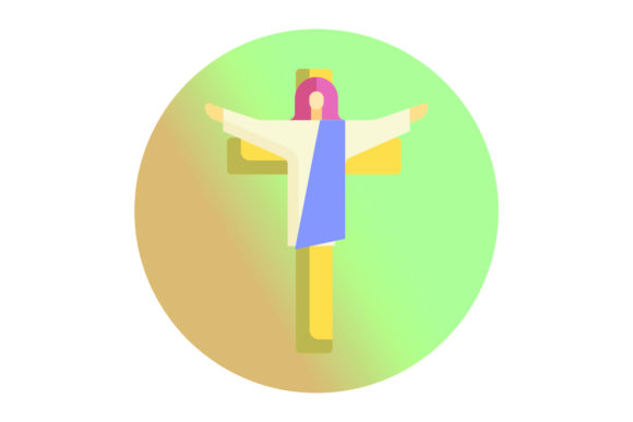Icon Easter Flat Jesus: Free Graphics for Client Projects
