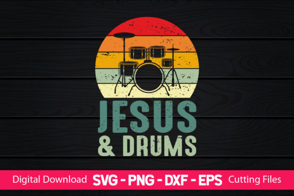 Jesus Drums Graphics for Faith Print Templates