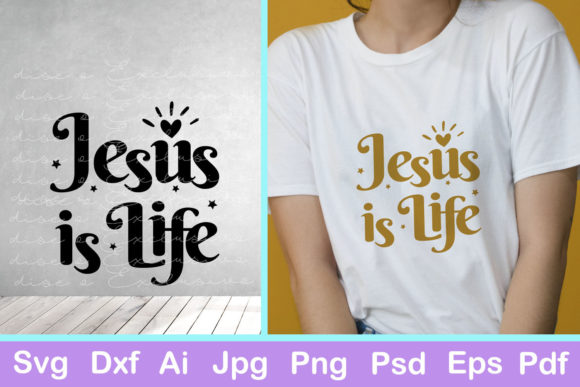 Jesus is Life Graphics for Faith-Based Crafts