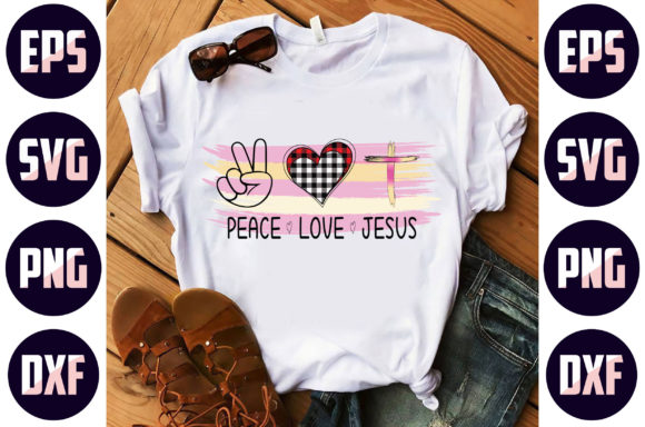Jesus Peace Love Sublimation Graphics for Crafts