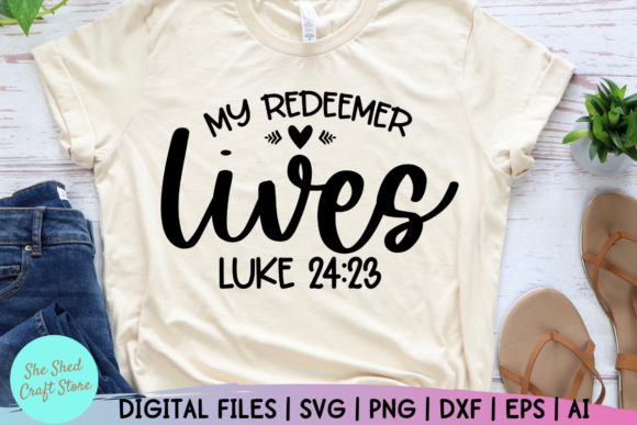 My Redeemer Lives Graphics for Faith Crafts